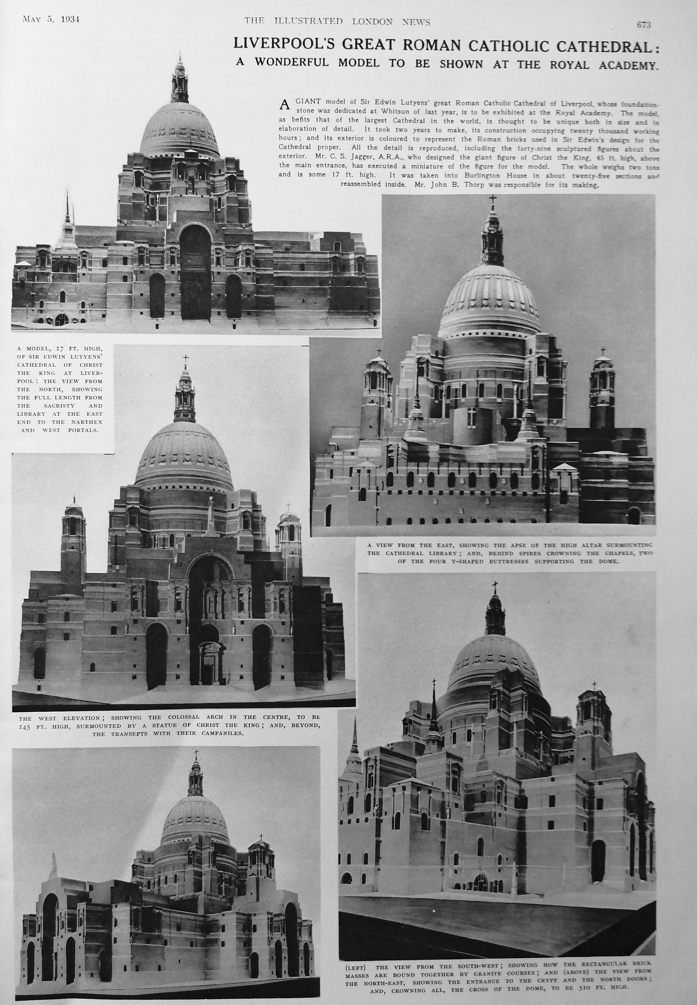 model of Liverpool cathedral